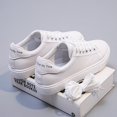 thumbnail image 2 of Zapatos blancos de mujer, estilo coreano de verano, zapatos de mujer de una sola capa, planos, con punta redonda, zapatos casuales con tiras cruzadas, zapatos de tabla, 2 of 6