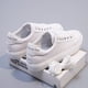 thumbnail image 2 of Zapatos blancos de mujer, estilo coreano de verano, zapatos de mujer de una sola capa, planos, con punta redonda, zapatos casuales con tiras cruzadas, zapatos de tabla, 2 of 6