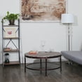 thumbnail image 2 of Elegant Big Round Wood/Metal Coffee Table Davee Round Wood and Metal Coffee Table - dia 36 in, 2 of 5