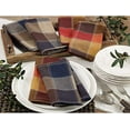 thumbnail image 2 of Fennco Styles Stitched Plaid 20"X20" Dinner Napkin, Brown, Set of 4, 2 of 2