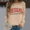 thumbnail image 4 of Women's Sweatshirts 2025 Jesus Sweatshirt Christian Sweatshirts Casual Pullover Tops Sweatshirt for Women, 4 of 6
