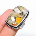 thumbnail image 2 of Natural Bumblebee Jasper Gemstone 925 Sterling Silver Gift Ring Size 10, 2 of 2
