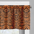 thumbnail image 5 of Ambesonne Safari Valance & Curtain, Jungle Tiger Skin Stripes, 55"x30", Orange and Charcoal Grey, 5 of 7
