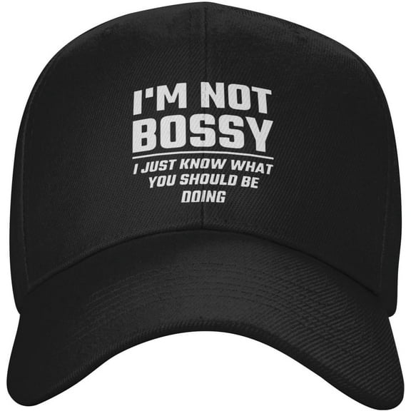 I'm Boss I Just Know What You Should Be Doing Trucker Hat Men Women Baseball Cap Dad Hat Adjustable Black