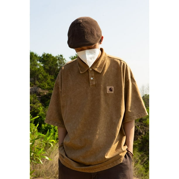 Carhartt wip Carhartt camisa de trabajo americana de manga corta de algodon puro retro suelta casual pareja hombres y mujeres Walmart en linea