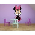 thumbnail image 2 of Minnie Mouse Pink Dress Cartoon Character Graphic Decal Sticker Vinyl Mural Baby Kids Room Bedroom Nursery Kindergarten School House Home Wall Design Removable Peel and Stick 30x15 inch, 2 of 2