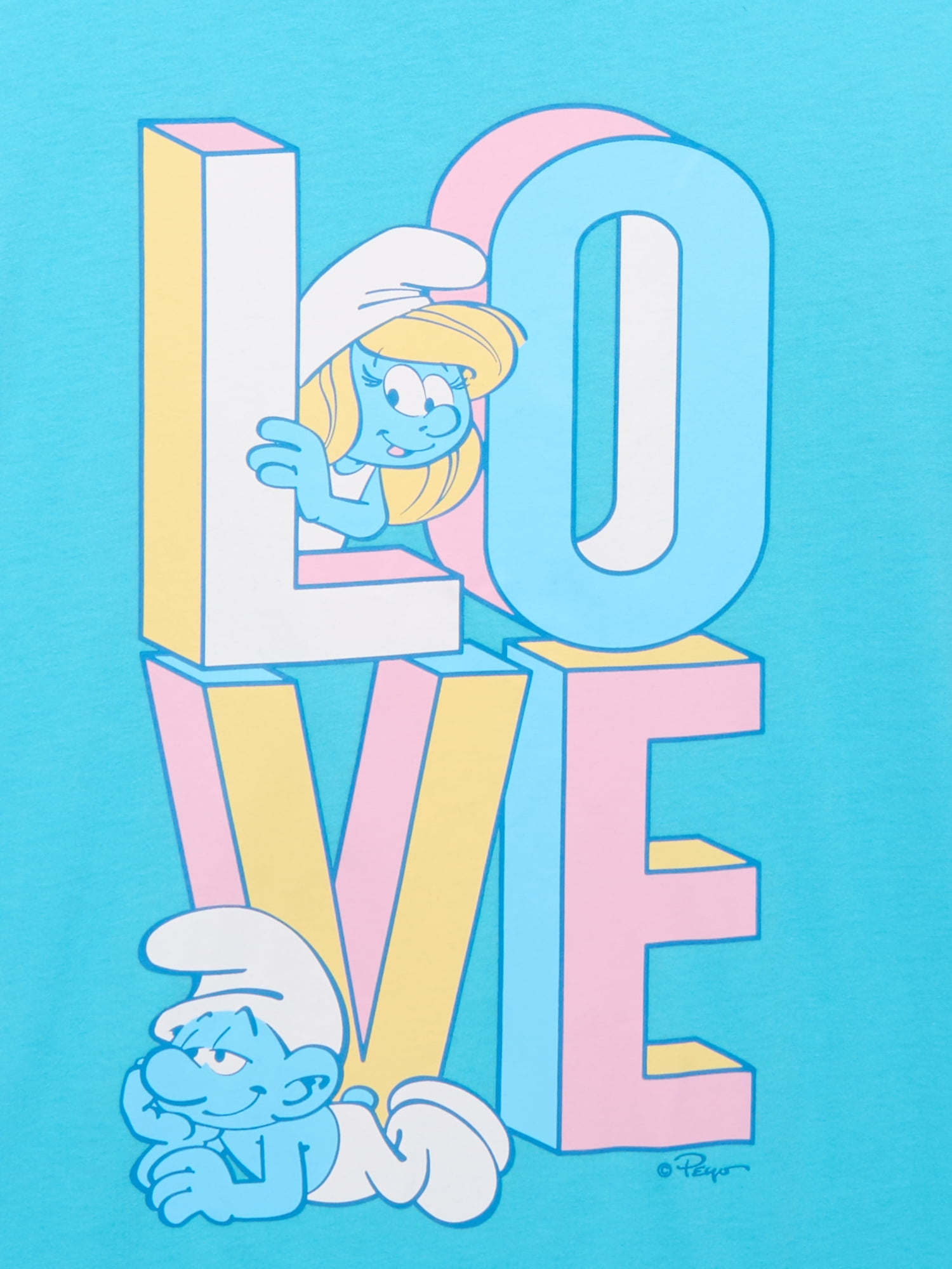 Smurfs Girls Short Sleeve Graphic T-Shirt, Sizes 4-16
