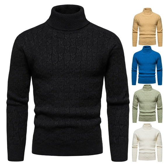 Miluxas Men Turtleneck Shirts Lightweight Long Sleeve T Shirt Ribbed thermal Tops Baselayer Pullover White