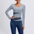 thumbnail image 2 of DHFJKG 2 Piece Workout Set For Women Long Sleeve Yoga Seamless Leggings Clothes Running Gym Fitness Comfortable Active Wear Pilates Outfits, 2 of 5