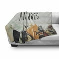 thumbnail image 3 of Adventure Soft Flannel Fleece Blanket, Say Yes to New Adventures Text Travel Preparations Theme Wanderlust Concept Retro, Cozy Plush for Indoor and Outdoor Use, 50" x 60", Multicolor, by Ambesonne, 3 of 6