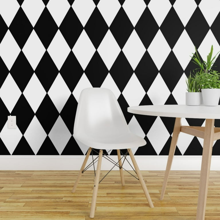 Black And White Diamond Pattern Wallpaper