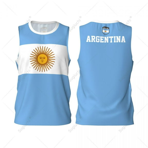 Argentina Flag Men Basketball Sports Jersey Running Fitness Multifunction Sleeveless tshirt Exclusive Custom Name Nunber
