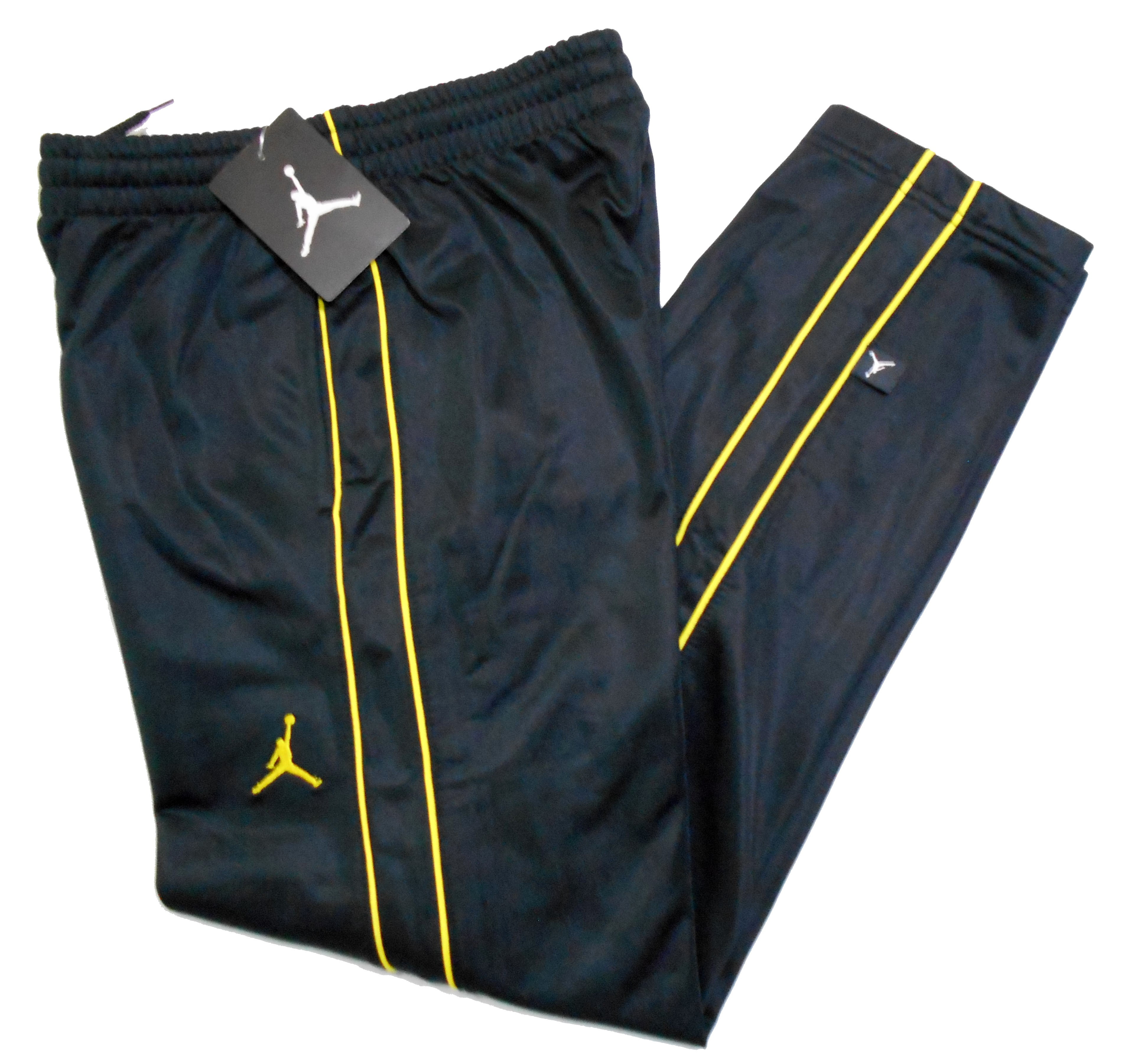 black and yellow jordan pants