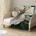 thumbnail image 2 of nygtbtfer Hummingbird Lily Flower Green Leaves Throw Blanket Bird Soft and Comfortable Fleece Flannel Big Blanket for Bedding Office Sofa and Chair Decor Gift White, 2 of 6
