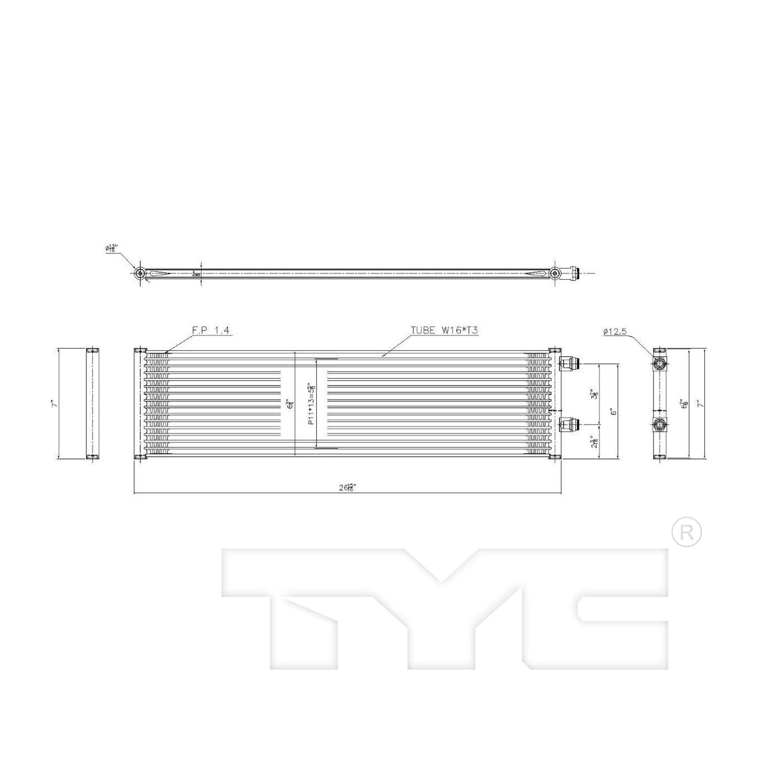 TYC 19100 Ext Trans Oil Cooler for Chevrolet Volt 2016-2017 Models