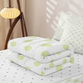 thumbnail image 5 of Erosebridal Pale Lime Green Polka Dot Zipper Queen Comforter Set with Fitted Sheet and 2 Pillowcases,White Circle Fresh Pattern Zipper Bedding Set For Girls,Reversible,4pcs, 5 of 7