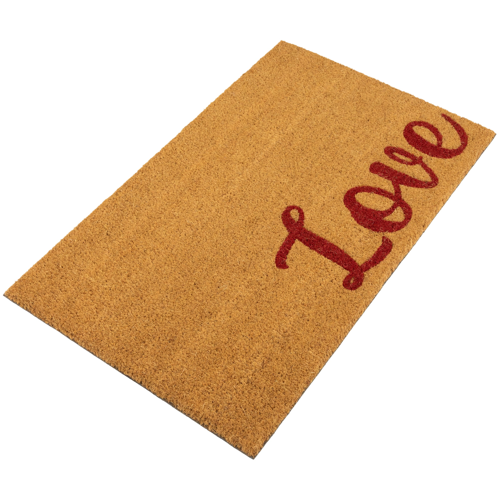 Northlight Natural Coir "Love" Outdoor Doormat 18" x 30"