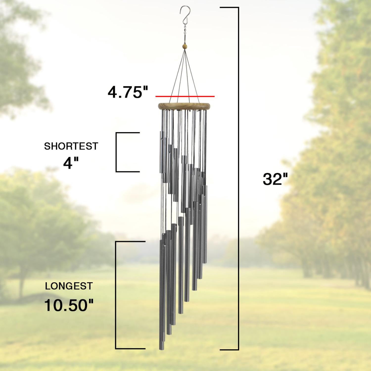 Sorbus Tubular Wind Chimes, Outdoor Garden Decor, Soothing Bell Sounds, Memorial Patio & Deck