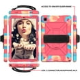 thumbnail image 6 of Galaxy Tab A7 Case 2020,Hybrid Shockproof Rugged Heavy Duty Full-Body Drop Protection Stand Kids Case with Shoulder Strap for Galaxy Tab A7 10.4" 2020 SM-T500/T505/T507,Colorful Pink, 6 of 7