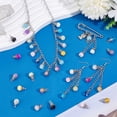 thumbnail image 2 of 120 colgantes de lágrima de cristal de 16 x 8 mm con tapa de plata para collares, pendientes, bisutería, manualidades y decoración., 2 of 5