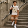 thumbnail image 7 of Quad Seven Boys Short Set Printed Graphic Short Sleeve Shirt & French Terry Matching Shorts 2 Piece, 7 of 7