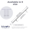 thumbnail image 3 of 12 Pack 10 Inch / 256mm Hole Center Cabinet Handles, Btowin VCF Stainless Steel Drawer Pulls Brushed Nickel Kitchen Cupboard Handles Metal Drawer Handles for Wardrobe Bathroom Kitchen Door, 3 of 5