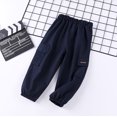 thumbnail image 2 of Generic 2024 New Clothing Cargo Pants Trousers Fashion Boys Pants Spring Elastic Casual Summer Pants for Fashion Casual Breathable Lightweight (3-4 Years,Dark Blue), 2 of 3