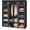 Black, variant on Portable Closet, Wardrobe with 12 Shelves, 2 Adjustable Hanging Rod and 4 Side Pockets, Dustproof Waterproof Cover, Space-Saving, Large Clothes Organizer for Apartments, Bedroom, Grey