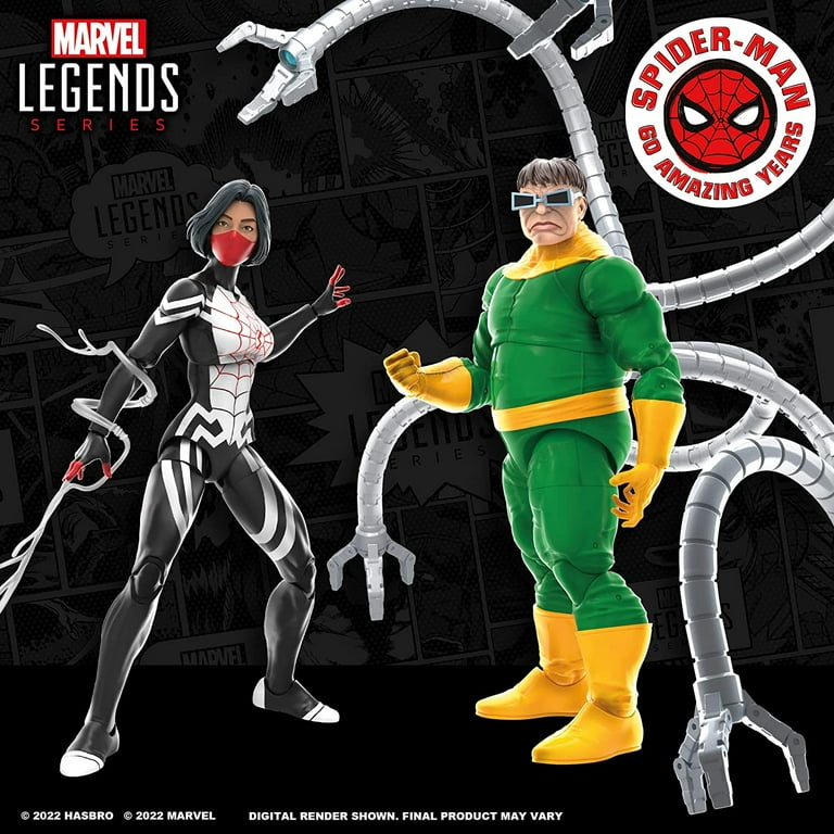 Marvel Legends Series Spider-Man 60th Anniversary Marvel's Silk and Doctor  Octopus 2-Pack 6-inch Action Figures (Exclusive) 