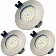 thumbnail image 1 of Recessed Spot Bathroom LED IP44 7W Round Ultra Flat Warm White 3000K 220V (Set of 3), 1 of 4