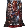 thumbnail image 6 of Lsque Chucky Pattern Fuzzy Fleece Throw Blanket Extra Large,Super Soft,Fluffy and Warm Blankets for Couch,Bed,All Season Use (50"x40"), 6 of 7