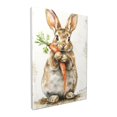 thumbnail image 2 of 12x18 inch Paintings For Children'S Room Decor Lovely Rabbit Eating Carrots,Room Decor Children'S Room Accessory,Exquisite Rabbit Eating Carrots Retro Style Painting Canvas,For Bedroom,Cafes, 2 of 6