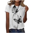 thumbnail image 1 of WEAIXIMIUNG T-Shirt à Manches Courtes Col Rond Imprimé pour Femmes Saint-Valentin, 1 of 5
