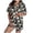 Grey, variant on Weebloom Halloween Comfy Pajamas For Women Set Two Piece Outfits Short Sleeve V Neck Shorts Set Sleepwear Nightwear Pjs Loungewear Gold S