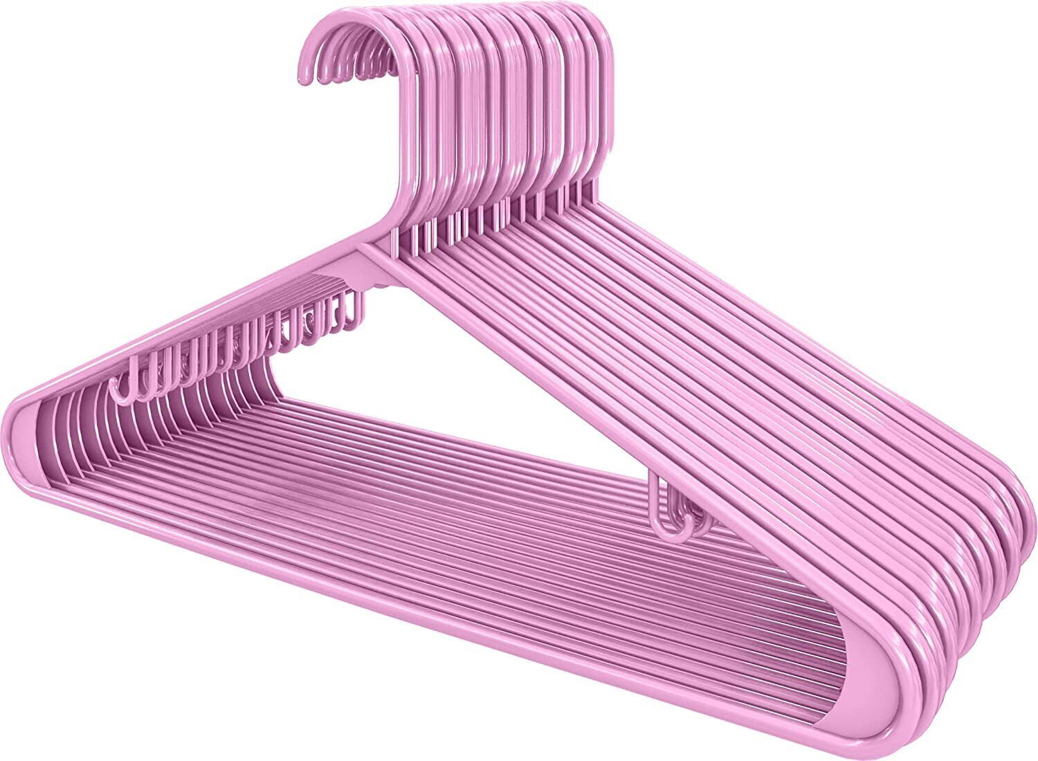 Plastic Hangers Durable Slim Stylish New in Pack of 30 & 150, Pink