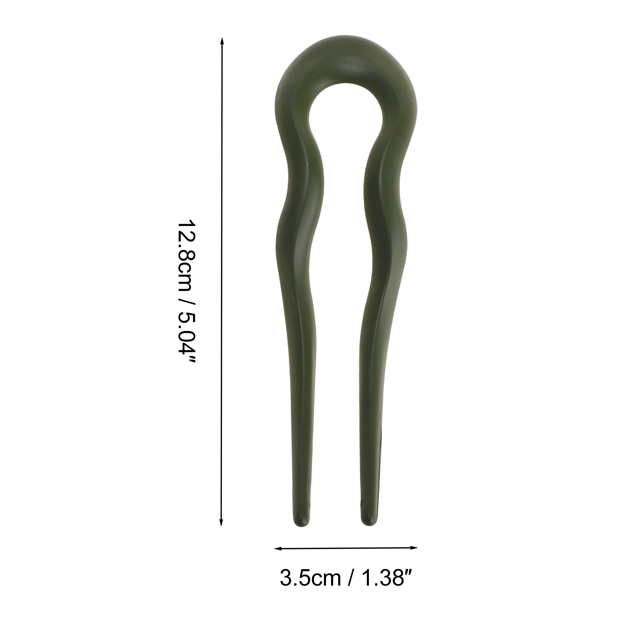 Unique Bargains U-shaped Hair Pin 5.04"x1.38" 1 Pc Avocado Green