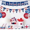 thumbnail image 5 of LKZQHMC USA 250th Anniversary Banner - 4 Pcs USA Banner Bunting 4th of July Decorations,1776-2026 Independence Day Decorations for 4th of July,Memorial Day & Veterans Day,Style A-Blue, 5 of 8