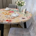 thumbnail image 3 of Elastic Round Tablecloth Washable Fitted Table Cover for Indoor and Outdoor Dining Table Cloth Protector,36"- 44", 3 of 4
