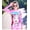 Pink, variant on Women's Korean-style briefs, two-piece, quick-dry, printed, stretch
