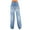 Dark Blue, variant on Homenesgenics Loose Fit Summer Stretch Casual Trousers Elastic Waist Womens Basic Bottoms High Waist Wide Leg Jeans Denim Womens Pants Plus Size Millennium Pants Blue XXXXL