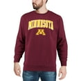 thumbnail image 3 of Men's Colosseum Maroon Minnesota Golden Gophers Arch & Logo Crew Neck Sweatshirt, 3 of 4