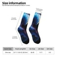 thumbnail image 5 of Yiaed Red And Blue Abstract Print Great elasticity Crew Socks Sports socks for Men and Women, 5 of 5