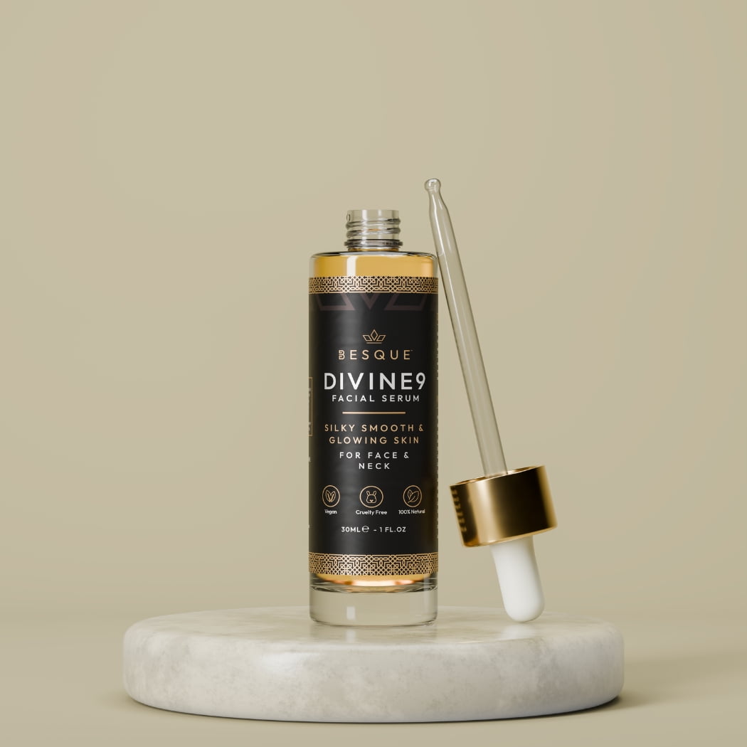 Besque DIVINE9 Firming Rejuvenation Facial Serum, Reduces Inflammation, Deeply Nourishing, Hydrating and Reparative Serum, Prevents Outbreaks 1 FI Oz