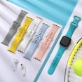thumbnail image 4 of [Paquete de 6] Compatible con correas de Apple Watch de 45 mm, 44 mm, 42 mm, 41 mm, 40 mm y 38 mm, pulseras deportivas de silicona suave, correa de repuesto compatible con Iwatch Seri, 4 of 5