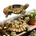thumbnail image 3 of YYDENG Rustic Resin Turtle Planter Figurine with Whimsical Coastal Charm for Desk Shelf Display - A Functional and Decorative Home Accent Piece, 3 of 7