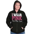 thumbnail image 5 of I Wear Pink For The Cure Warrior Zip Hoodie Sweatshirt Women Brisco Brands S, 5 of 6