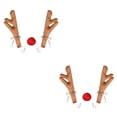 thumbnail image 2 of Scienceny 3 unids/set ciervos Navidad decoración coche vehículo nariz cuerno disfraz Kit Navidad cuernos adornos Auto decoración Type1 NO1 Scienceny  CBP106132, 2 of 5
