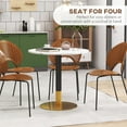 thumbnail image 4 of HOMCOM Table à Manger Ronde Table de Cuisine avec Dessus en Faux Marbre pour Salle à Manger, 4 of 10