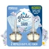 Glade PlugIns Air Freshener Refills, Mothers Day Gifts, Clean Linen, Infused with Essential Oils, 0.67 oz, 2 Count