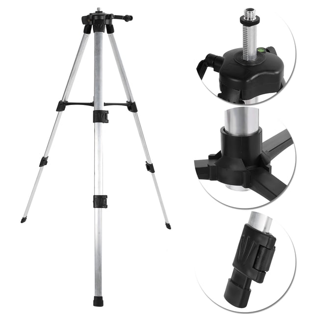 120cm Adjustable Aluminum Alloy Tripod Stand for Level Inclinometer - Sturdy, Retractable Design with 5/8in Mounting Hole, Universal Compatibility & Carrying Bag - Ideal for Automatic Leveling Tasks,